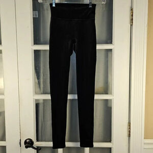 Spanx Womens Black Velvet Leggings‎ Small